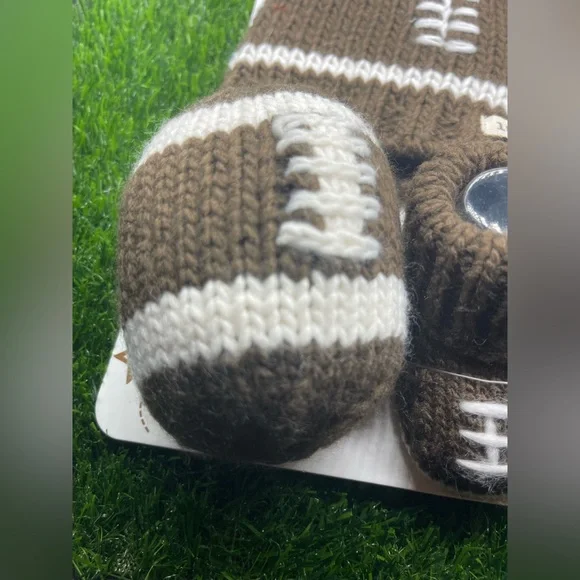 Knitted Football Baby Set, First Draft Pick, 0-12 mos., NWT 🏈 - Picture 3 of 4